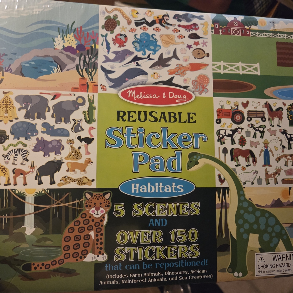 Melissa & Doug Reusable Sticker Pad - Habitats